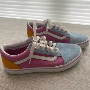 Pastel color block vans